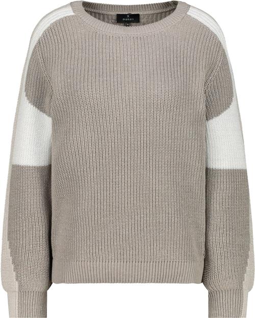 monari Pullover  ecru / mørkebeige / æggeskal