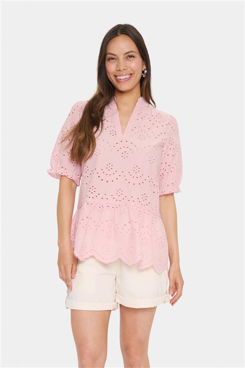 Se SAINT TROPEZ Bluse 'Geleksa'  lyserød ved About You
