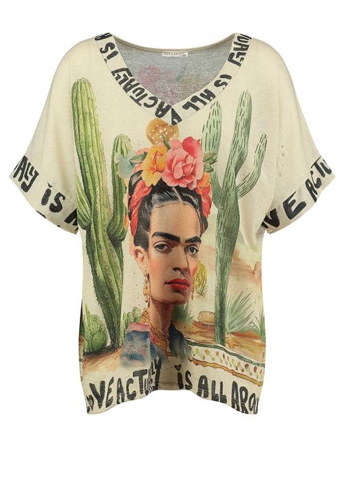 Key Largo Shirts 'Cactus'  beige / græsgrøn / mørkegrøn