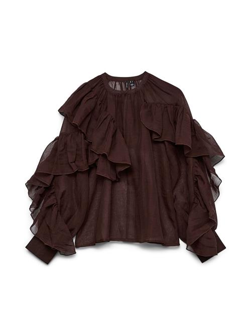 Se VERO MODA Bluse 'VMSabrina'  mørkebrun ved About You