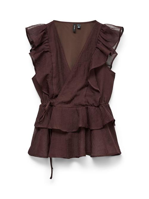 Se VERO MODA Bluse 'VMSabrina'  mørkebrun ved About You