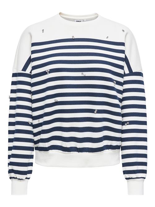 ONLY Sweatshirt 'ONLAdele'  marin / hvid
