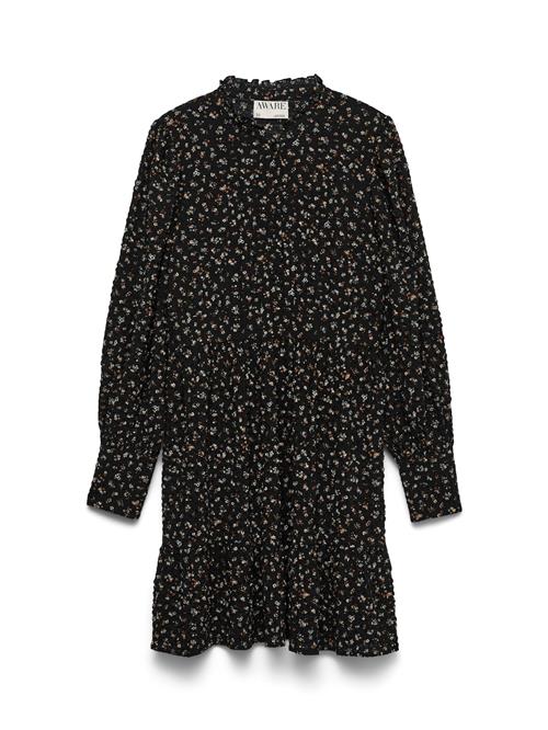 VERO MODA Kjole 'AWNoelle'  camel / lysegul / sort / hvid