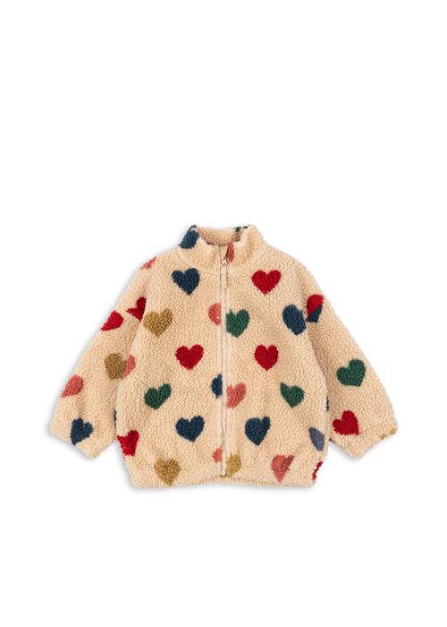 Konges Sløjd Jody Teddy Jacket Grs Bon Coeur Coloré Jody Teddy Jacket Grs Bon Coeur Coloré 12 months Fleece Creme  12 måneder  kvinde
