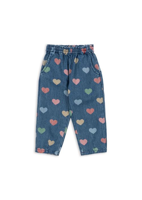 Konges Sløjd Magot Denimbukser Med Frynser Bon Coeur Coloré  Magot Frill Pants Gots Bon Coeur Coloré 2 Y  Creme  2 år  kvinde