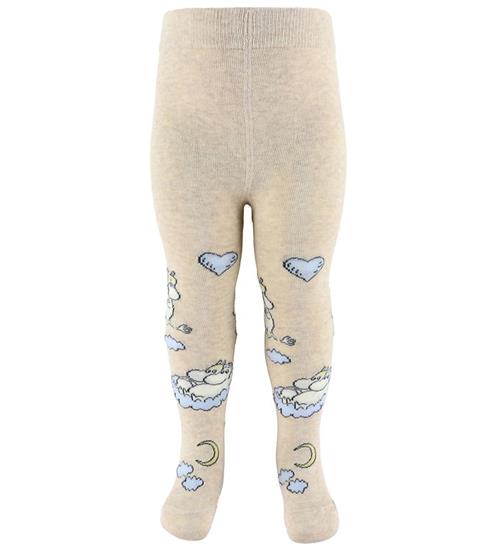 MarMar Strømpebukser - Jacquard - Moomin - Beige Meleret