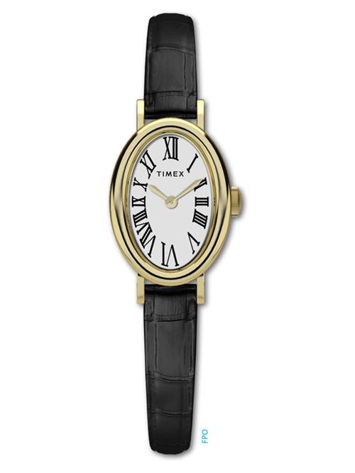 TIMEX Analogt ur 'Cavatina'  guld / sort / hvid