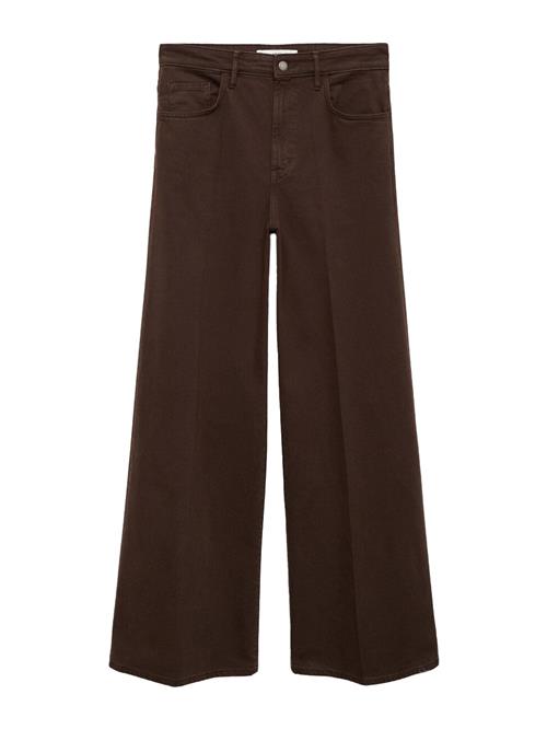MANGO Jeans med lægfolder 'ELISE'  brun