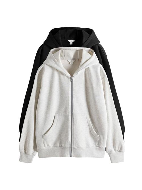 The Set Sweatshirt  lysegrå / sort