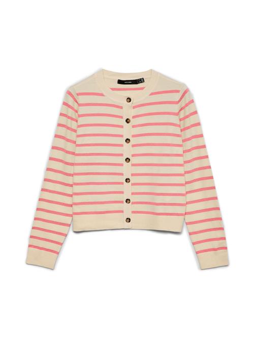 Se VERO MODA Cardigan 'VMSABA'  ecru / sort ved About You