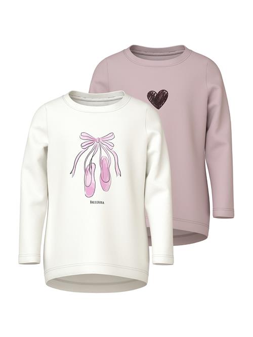 NAME IT Bluser & t-shirts 'NMFVIX'  pastellilla / lys pink / mørkerød / hvid