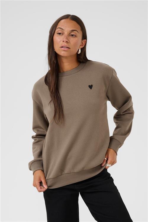 Kaffe Sweatshirt 'Liddy'  mokka / sort