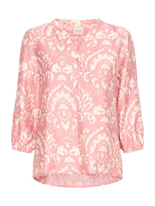 Fransa Bluse 'FRLILI'  mørkebeige / gammelrosa / hvid