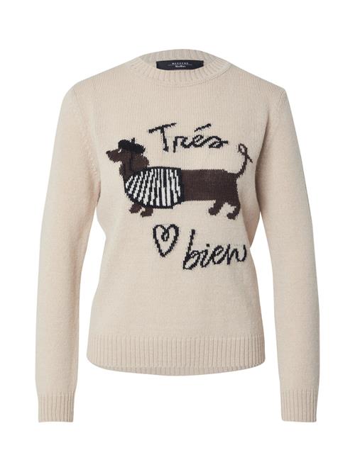 Weekend Max Mara Pullover 'NITRA'  brun / mørkebrun / greige / hvid