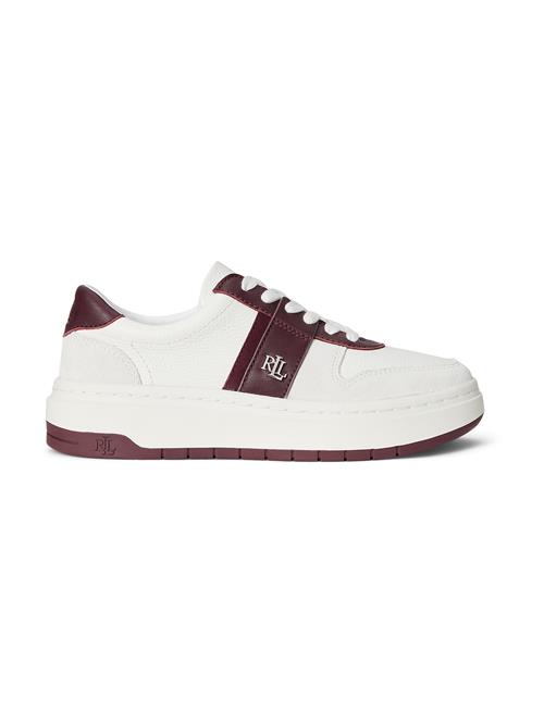 Lauren Ralph Lauren Sneaker low 'HARLIE'  rubinrød / hvid