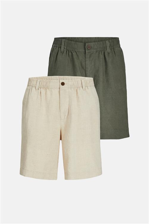 2 stk. Hør Shorts - Default Title - TEESHOPPEN