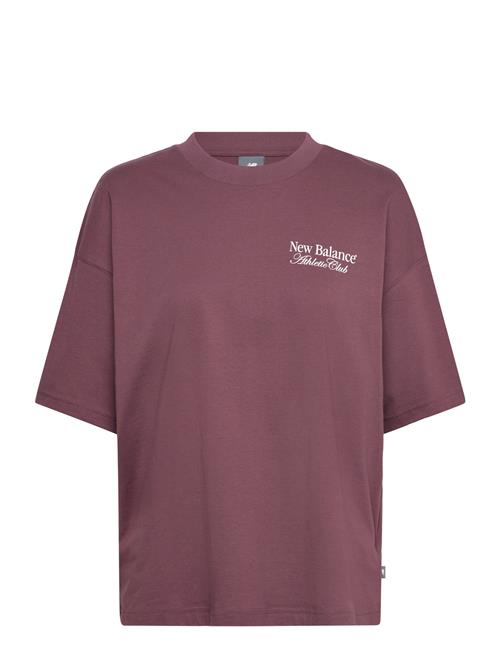 Linear Graphic Over D T-Shirt New Balance Burgundy