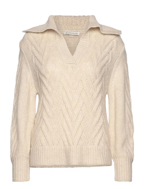 Knit Pullover Troyer Tom Tailor Beige