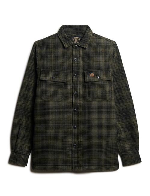 Se Wool Miller Overshirt Superdry Khaki ved Booztlet