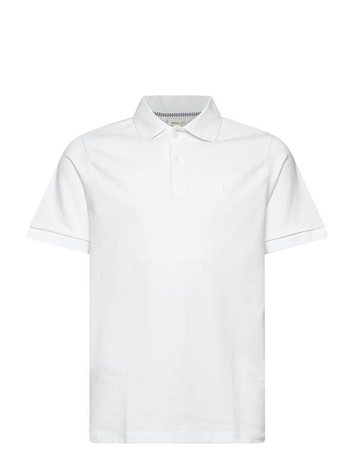 Short-Sleeved Cotton Polo Shirt Mango White
