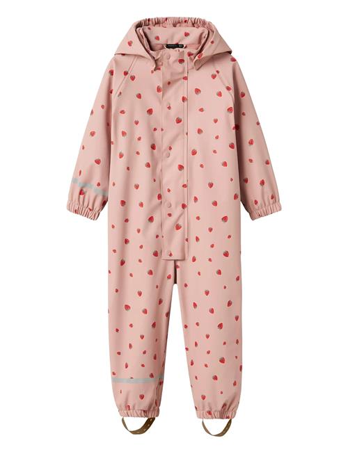 Nmfdry10 Rain Suit Fleece Aop Fo Name It Pink
