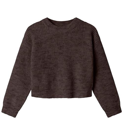 Name It Bluse - Strik - NkfHolly - Boxy - Seal Brown