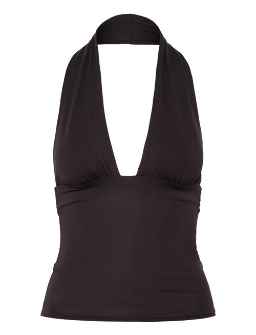 Deep Halterneck Top Weekday Brown