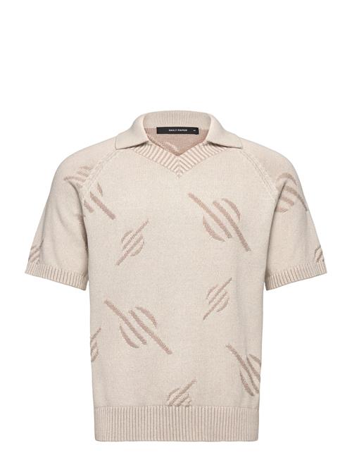 Monogram Polo Knit Daily Paper Beige