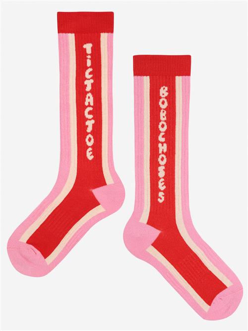 Bobo Choses Tic Tac Toe Ekstra Lange Sokker Pink  Pink 26-28 EU  Lyserød  26-28 EU  mand