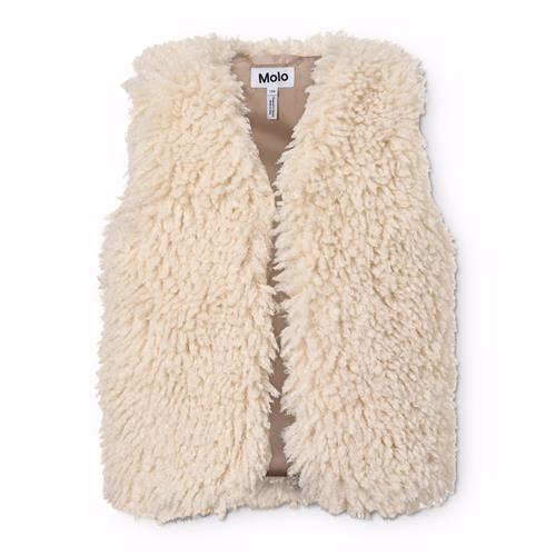 Molo Hatcha Teddy-vest Vanilla  Vanilla 140 cm  Hvid  140 cm  kvinde