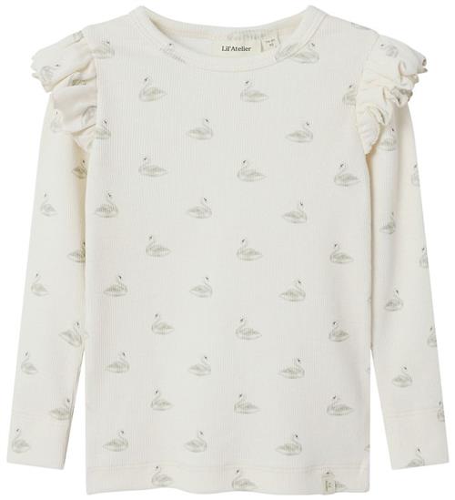 Lil' Atelier Bluse - Noos - Rib - NmfGavo - Pastel Parchment/Swa