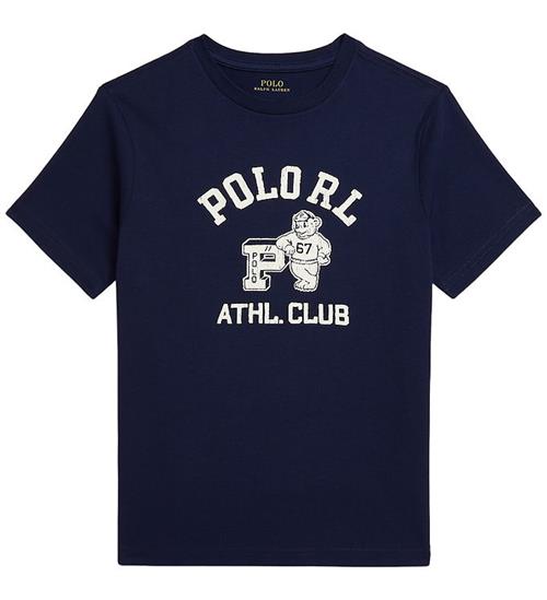 Se Polo Ralph Lauren T-shirt - Refined Navy m. Hvid ved KidsWorld