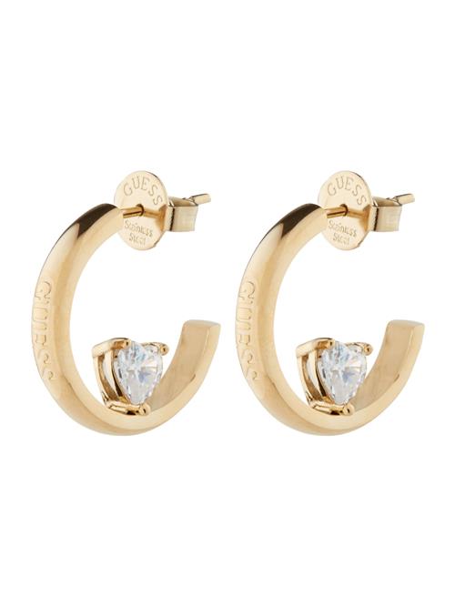 GUESS Øreringe  guld / transparent