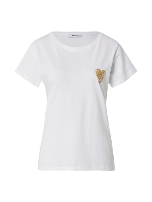 ABOUT YOU Shirts 'Maggie'  guld / hvid