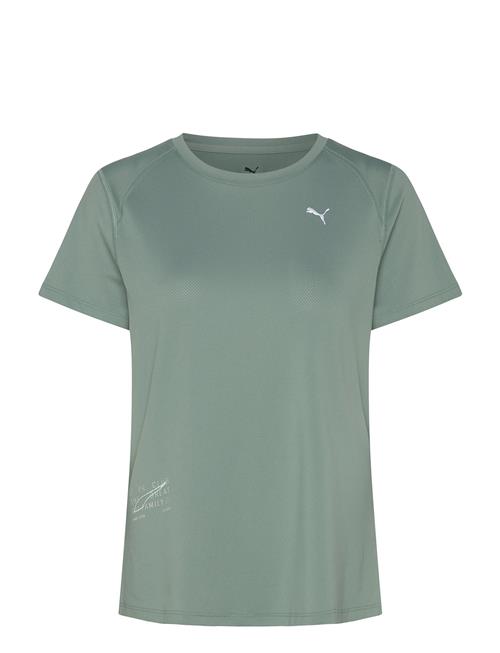 W Run Graphic Mesh Tee PUMA Green