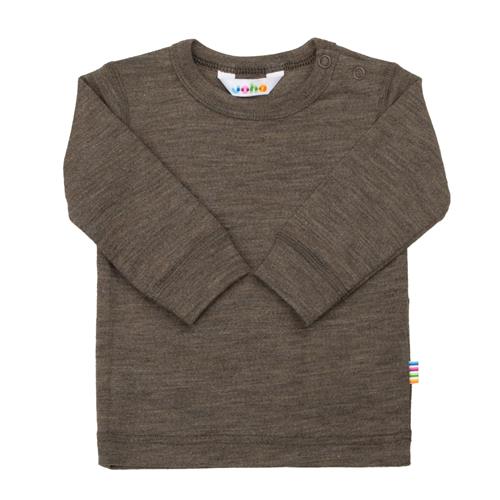 Joha Langærmet Uldtop Brown Melange  Brown Melange-100 cm Wool Brun  100 cm  Unisex