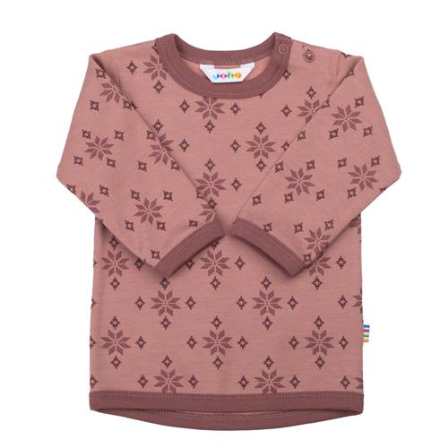 Joha Langærmet Uldtop Rose  Rose-90 cm Wool Rød  90 cm  kvinde