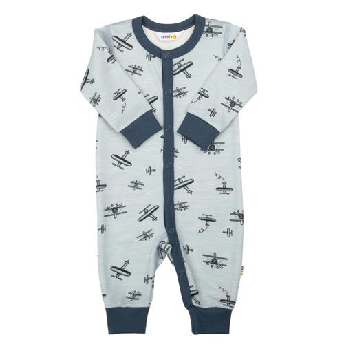 Joha Uld Onesie Light Blue  Light blue-80 cm Wool Blå  80 cm  mand
