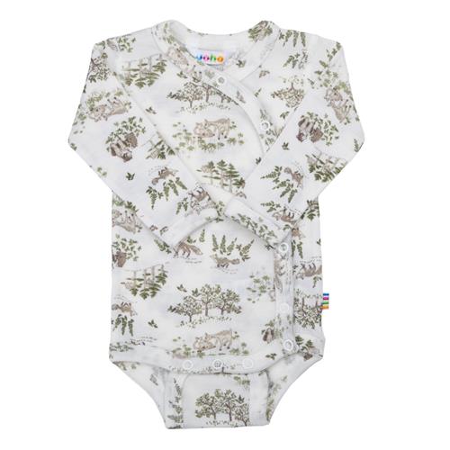 Joha Babyuld Body Med Sidelukning Off White  Off white-50 cm Wool Hvid  50 cm  Unisex