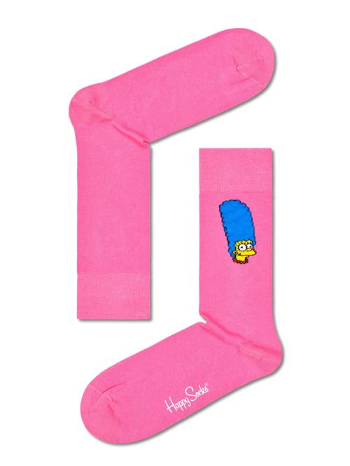 Happy Socks Sokker 'Marge'  blå / gul / pink / hvid