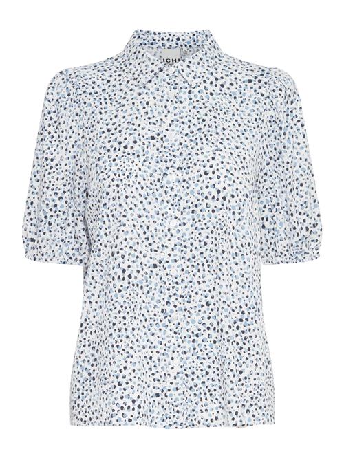 ICHI Bluse 'IHAya'  blå / sort / hvid