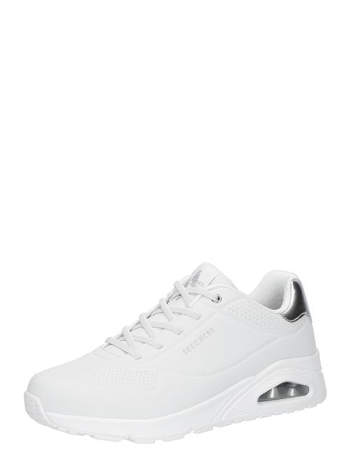 SKECHERS Sneaker low 'Uno'  sølv / hvid
