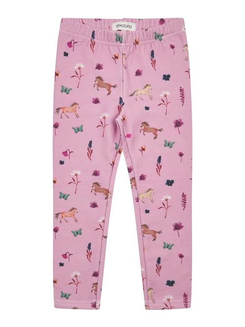 STACCATO Leggings  brun / jade / lys pink / carminrød