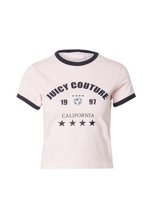 Juicy Couture Shirts 'The Arched Football Ringer'  pastelpink / sort / hvid