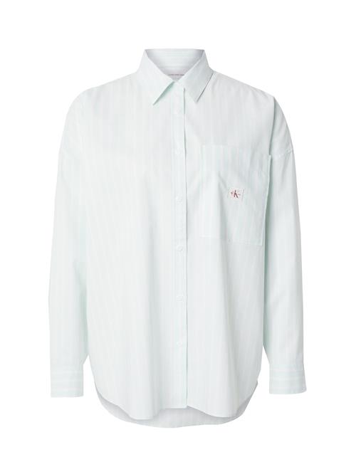 Calvin Klein Jeans Bluse 'SUMMER'  pastelblå / hvid