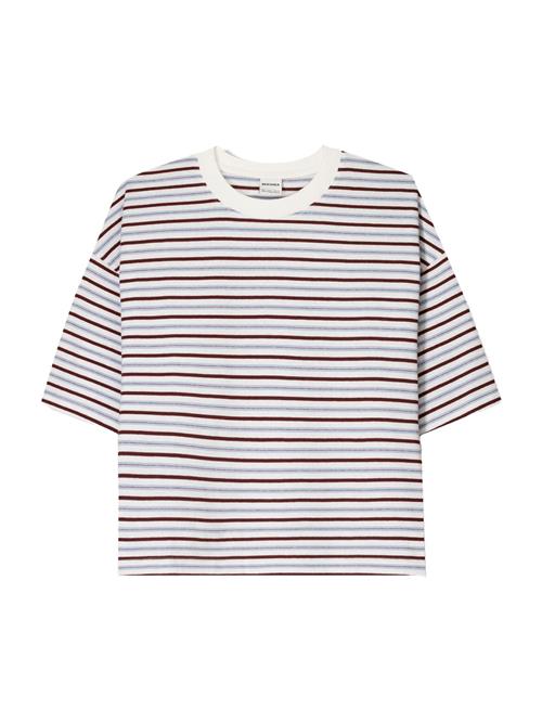 Bershka Shirts  lyseblå / choko / hvid