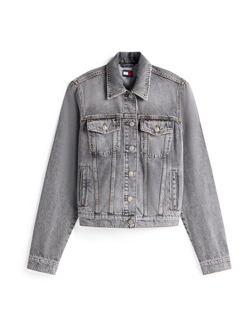 Tommy Jeans Overgangsjakke 'CLSSC'  grey denim / lys rød / hvid