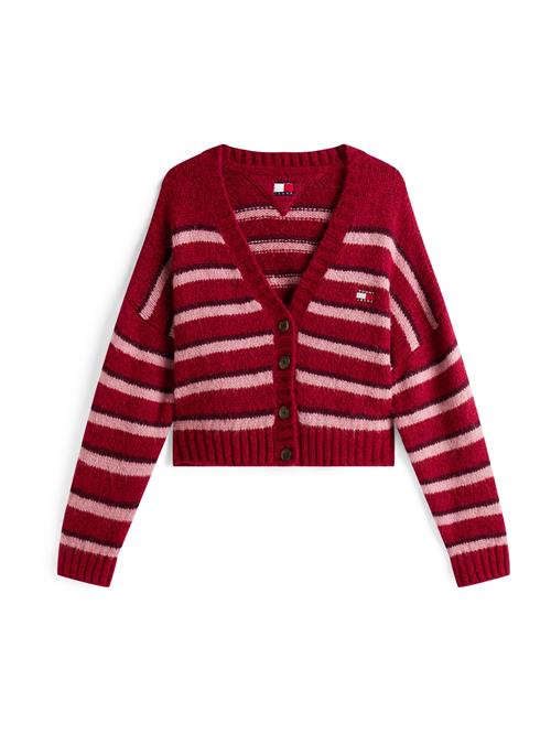Tommy Jeans Cardigan  lyserød / rød / sort
