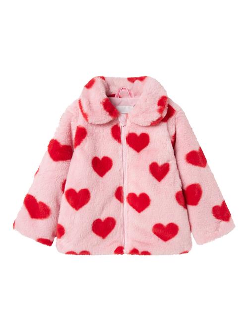 NAME IT Jakke Fake Fur Mindy Hjerte Nosegay
