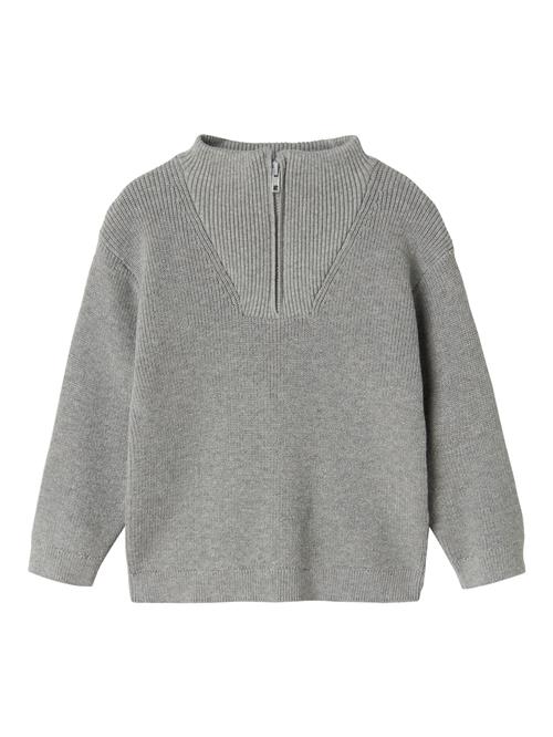 NAME IT Strik Half Zip Neolle Grey Melange